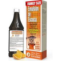 Emulsión de Escocia Cod Liver Oil Multivitamin Dietary Supplement, Orange Flavor, 15.3 fl oz