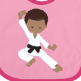 thumbnail image 4 of Inktastic African American Boy, Karate Boy, Kata, Black Belt Boys Baby Bib, 4 of 4