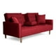 thumbnail image 5 of Sofá Cama De Lino Rojo Makora Modelo Tammy con Portavasos, 5 of 9