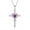 02-amethyst-Feb, variant on Cross Necklace for Women, 925 Sterling Silver Heart Pendant Necklace 6×6MM Created Aquamarine Birthstone Jewelry Gifts for Women