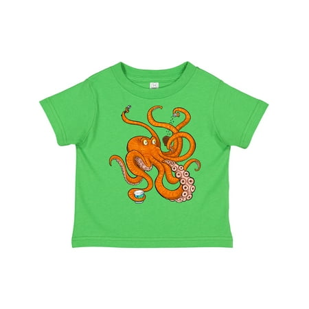 

Inktastic Giant Orange Octopus Eating Ice Cream Boys or Girls Toddler T-Shirt