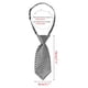 thumbnail image 2 of INSPIRE CHIC Corbata de uniforme linda preatado de rayas cortas para mujeres, casual escolar, talla única, negro y blanco, 2 of 6