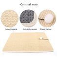 thumbnail image 4 of Visland Cat Scratcher Mat Natural Sisal Scratching Mat with Plush Ball Furniture Protector Anti-Slip Walls Floors Cat Scratcher Pad Rug, 4 of 7