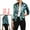 Green, variant on INSPIRE CHIC Women's Bomber Jacket Slim Fit Lightweight Zip Up Jacket S Dark Green