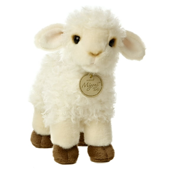 Aurora - Small White Miyoni Tots - 7" Baby Lamb - Adorable Stuffed Animal