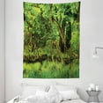 thumbnail image 1 of Rainforest Decorations Wall Hanging Tapestry, Trees with Moss Natural Paradise Silence in the Wild Nature Relaxation Illustration, Bedroom Living Room Dorm Accessories, 60 X 80 Inches, by Ambesonne, 1 of 1