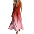 thumbnail image 3 of Sentmoon Women Dress Cocktail Party Dress 2026 Summer Gradient Color Sleeveless Button Down with Pockets Stretchy Loose Fit Comfy Prom Dress for Work and Office S-2XL, 3 of 8