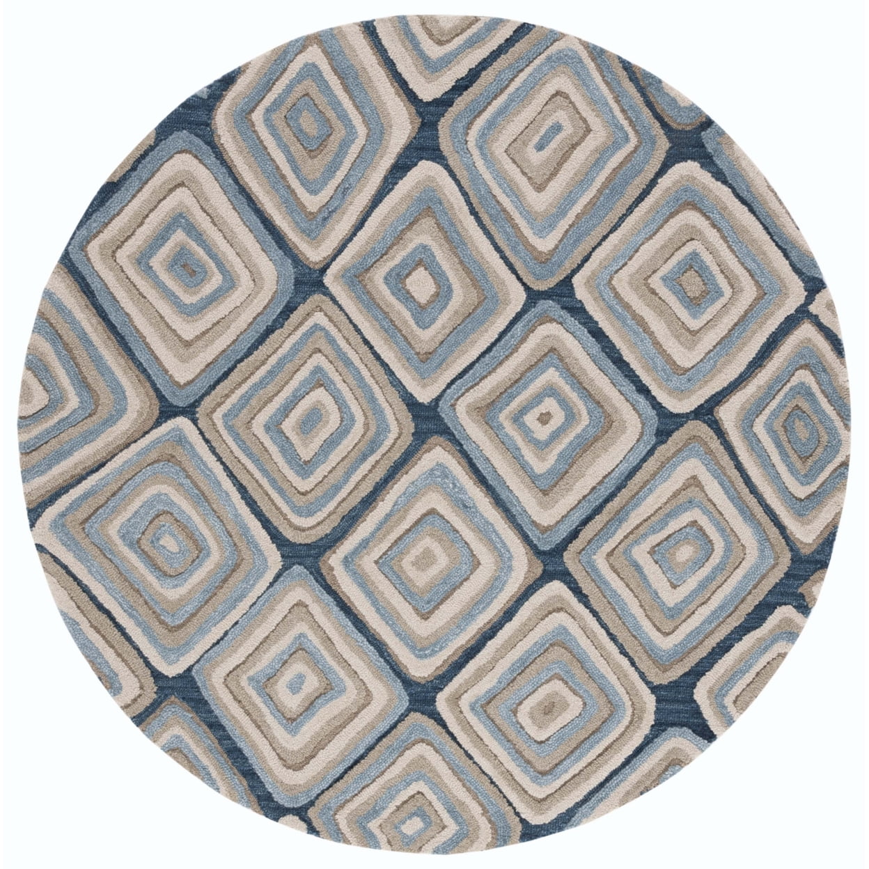 SAFAVIEH Aspen Dulcibella Geometric Striped Wool Area Rug, Orange/Fuchsia, 4' x 6'
