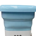 thumbnail image 2 of Lavadora Plegable Portátil Mini Pequeño para Una Sola Ropa Interior para Madre Y Bebé Artefacto para Lavar Calcetines (azul) Esterilización Con Azul Estándar Europeo + Drenaje, 2 of 9