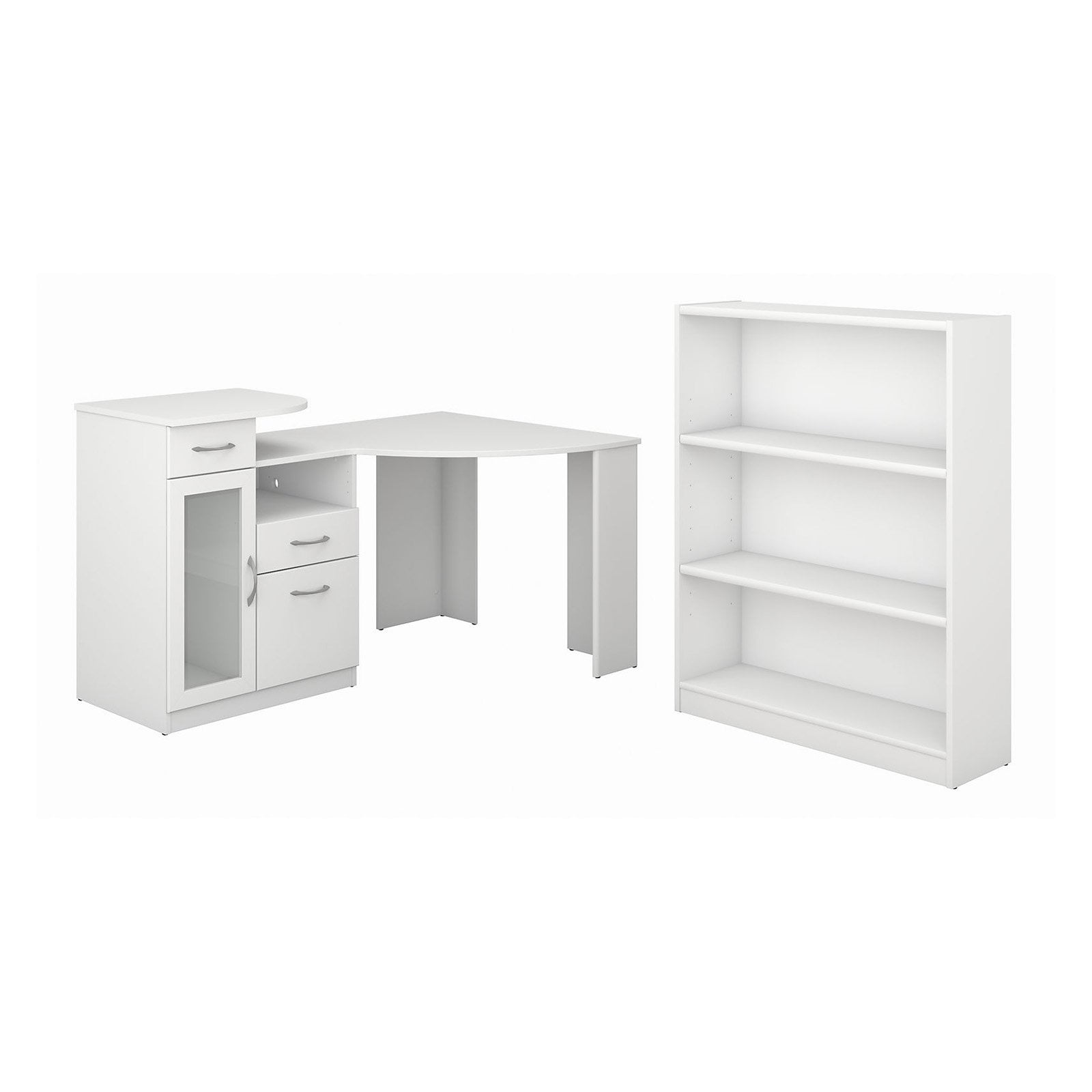 Bush Furniture Vantage Corner Desk And Bookcase Set Walmart Com