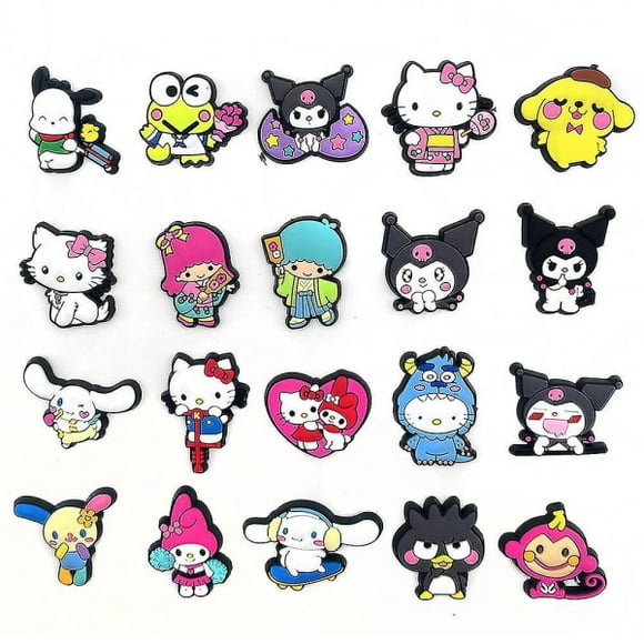 20pcs/set Sanrio Shoe Charms, Croc Clog Shoes Decoration for Women Kids Girls