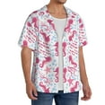 thumbnail image 3 of Kuqiui Seahorse and Starfish Print Men's Button Down Shirts Short Sleeve Casual Shirts Hawaiian Shirts Vacation Wedding Shirts with Pocket-Medium, 3 of 5