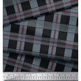 thumbnail image 2 of Soimoi Black Cotton Duck Fabric Check Check Decor Fabric Printed Yard 42 Inch Wide, 2 of 3