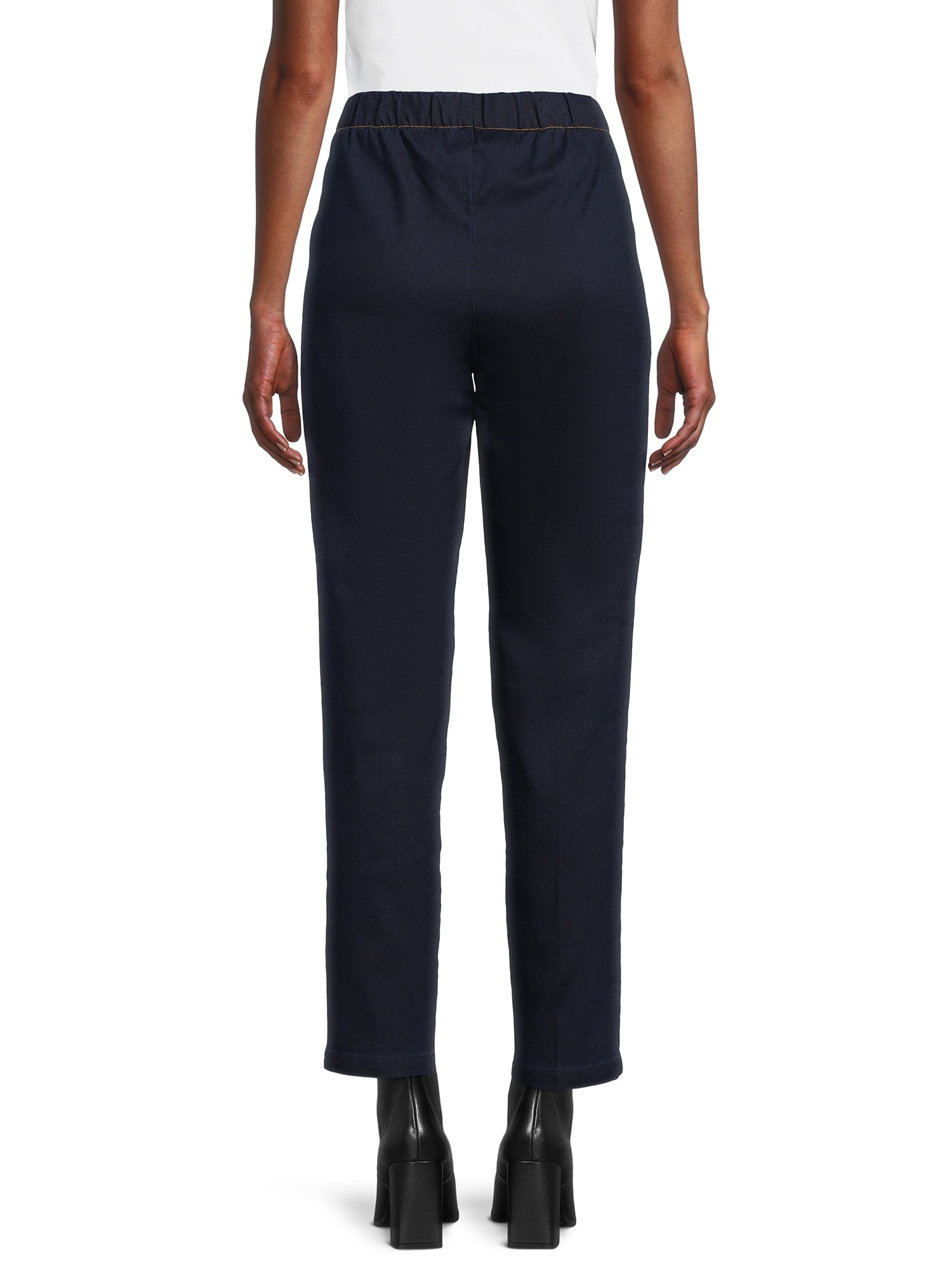 RealSize Women's Stretch Pull On Pants with Pockets, 29" Inseam for Regular, Sizes XS-XXL