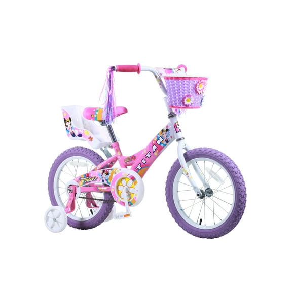 Bike Titan Flower Princess BMX para niñas de 16 pulgadas para niños de 4 a 9 años