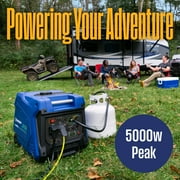 Westinghouse 5000 Peak Watt Portable Dual Fuel Inverter Generator, Recoil Start, Gas/Propane