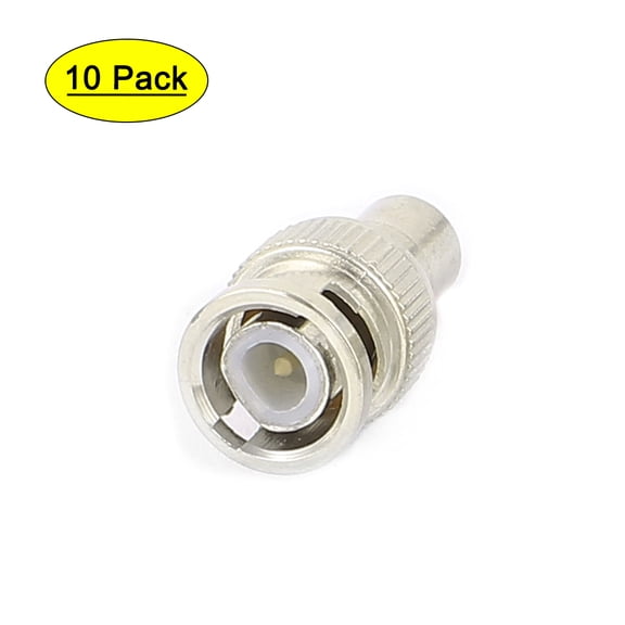 10 Pcs BNC Male to RCA Female Jack RF Coaxial Cable Connector Adapter