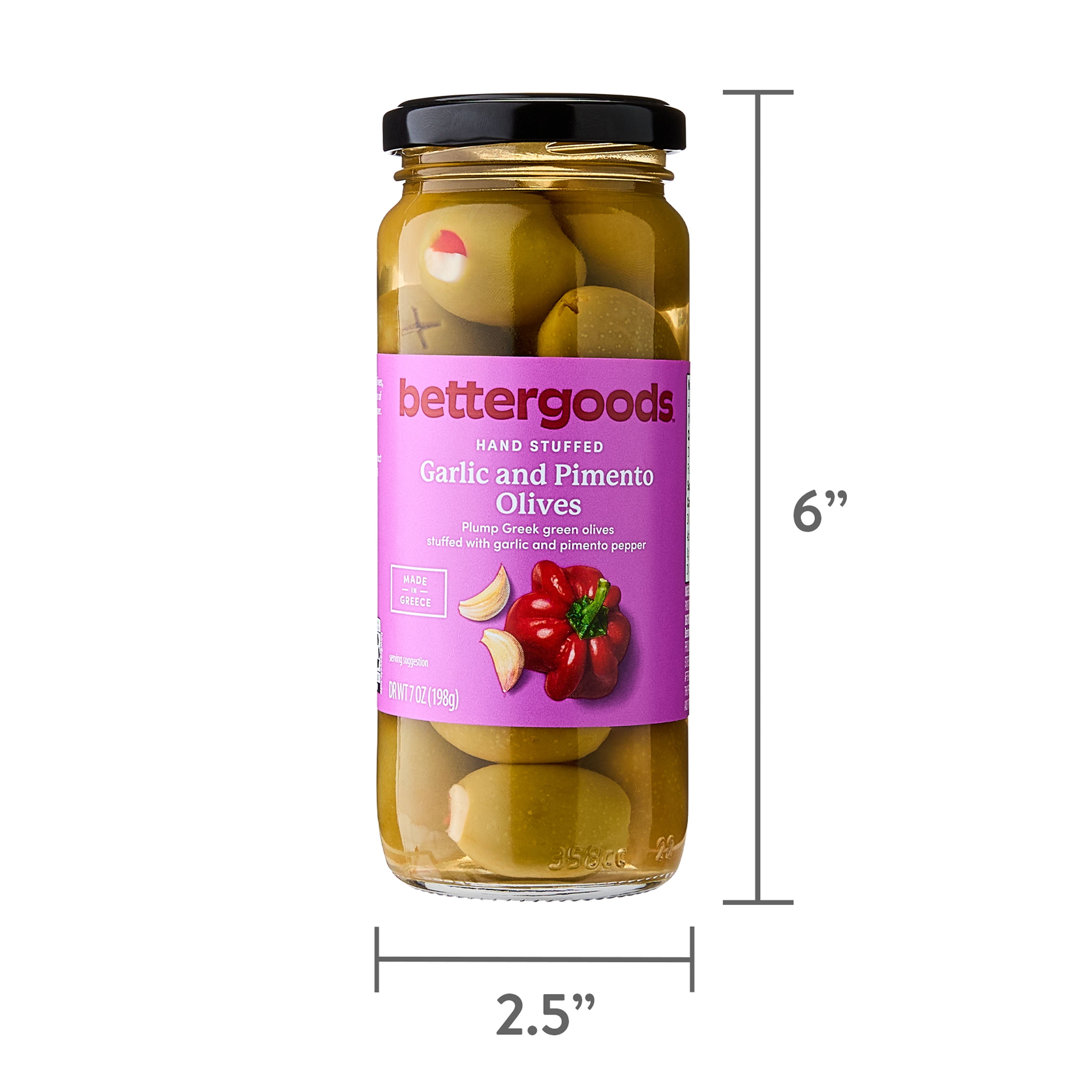 bettergoods Garlic and Pimento Olives, 7 oz