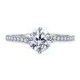 thumbnail image 2 of Round Cut 1.80 Carat Moissanite Ring 18K White Gold Plated/Vintage Solitaire Moissanite Engagement ring D Color/Anniversary Ring/Personalized Gift, 2 of 5