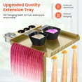 thumbnail image 3 of TASALON Metal Hairstylist Tray Rolling Cart for Hair Salon Station with 2 Magnetic Hair Color Bowls, Rolling Salon Tray on Wheels with Holder and Separator Stand -Gold, 3 of 8