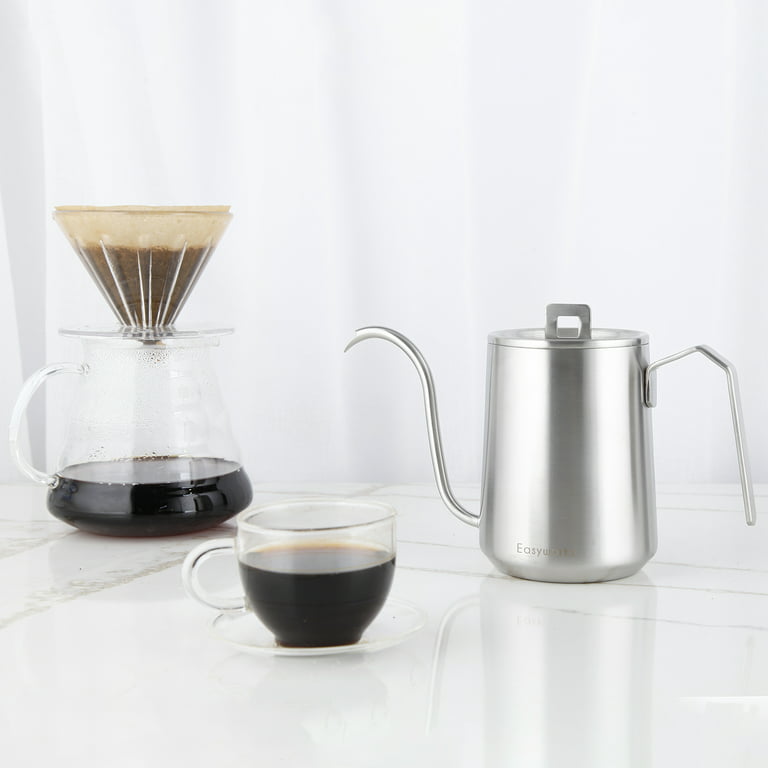 Easyworkz Gooseneck Pour Over Coffee Kettle 20 oz Stainless Steel