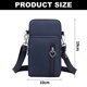 thumbnail image 2 of Bolso de hombro para teléfono móvil para mujer, bolso para teléfono móvil, bolso de hombro pequeño de tela Oxford para mujer con conector para auriculares, 19*10*6cm, 2 of 5