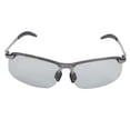 thumbnail image 2 of Sunglasses, Photochromic Sunglasses Coating Arc Radian  For Outdoor For Home Silver Black Frame, 2 of 8