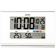 Seiko Clock Radio Table Clock White Pearl 180 × 260 × 22mm SQ445W