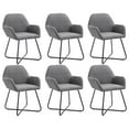 thumbnail image 1 of vidaXL Chaises de Salle à Manger 6 Pcs Tissu Gris Foncé, 1 of 5