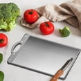 thumbnail image 4 of ShaoXinWan Stainless Steel Vegetable Cutting Board - Double-Sided Multi-Purpose Cutting Board for Food Prep, Classification and Rolling Board, Ideal for Efficient Kitchen Use(Multicolor), 4 of 5