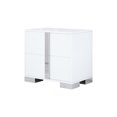 thumbnail image 2 of Smilegend Elegant Mirrored Nightstand with 2 Drawers and Metal Handle, Bedside Table for Bedroom, Living Room, White, 2 of 7