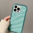 thumbnail image 2 of Étui de Luxe Transparente à Texture Ondulée pour iPhone 15 14 13 12 11 Pro Max en Silicone Antichoc, 2 of 4