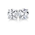thumbnail image 5 of 10K Yellow White Gold Round CZ Prong Studs Earrungs 9mm for Womens Mens Push Back Jewelry, 5 of 10