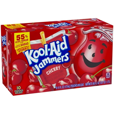 Kool-Aid Jammers Cherry, 10 count, 6 fl oz
