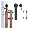 thumbnail image 4 of I-Shaped Bent Sliding Barn Door Hardware,4-16FT Black Track Roller System For Kitchen Door Intreior Door ,Long Lasting, 4 of 6