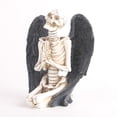 thumbnail image 3 of Estatua de Ángel esqueleto de Halloween, estatuilla de calavera con alas negras creativas, recuerdos de fiesta, 3 of 6