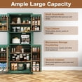 thumbnail image 4 of HLR 72" Kitchen Pantry Cabinet, Freestanding Pantry Storage Cabinet with Hutch & Shelves, Green, 4 of 9