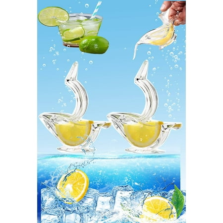 

Manual Lemon Juicer Bird (2 PCS) Transparent Acrylic Manual Lemon Slice Squeezer Bird Portable Transparent Fruit Juicer Hand Juicer Orange Lemon Home Kitchen Bar Gadget (Transparent-2PC)