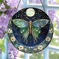 thumbnail image 3 of Moth Stained Glass Suncatcher: Moonlit Luna Moth Window Hanging, Celestial Moon Boho Decor, Gift for Mom, 3 of 8