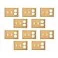 thumbnail image 3 of 10 Switch Plate Brushed Brass Double Toggle/Outlet | Renovator's Supply, 3 of 4