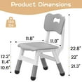 thumbnail image 5 of TROPOW Kids Chair, 3 Level Height Adjustable Kid Chair, Plastic Toddler Chairs for Children Boys Girls Age 2-6, Suitable for Home Family Classroom Nursery Indoor Use (2 Pack, Drak Gray), 5 of 8