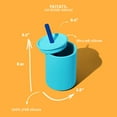 thumbnail image 3 of 8 oz Medium Sippy Cup + Straw |  Silicone, 3 of 37