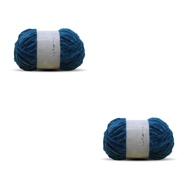 Wosthever Bufanda de hilo de terciopelo suave de 100g y 180m, chal, hilos de tejer DIY, suéter cálido, boina, hilo de ganchillo, tejido a mano No.11 2Conjunto