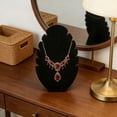 thumbnail image 3 of Jewelry Easel Display Stand 7.8x11 Inch, Velvet Necklace Bust Easel Chain Holder Organizer Jewelry Pendant Holder for Home or Store Showcase(1pcs, Black), 3 of 6