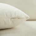 thumbnail image 3 of Fancy Homi Set of 2 Cream White Textured Boucle Decorative Throw Pillow Covers 18x18 Inch for Couch Bed Sofa Bedroom, Aesthetic Modern Boho Home Decor, Soft Square Beige Cute Pillow Case 45x45 cm, 3 of 7