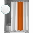 thumbnail image 4 of Orange Shower Curtain, 72" x 72", Stripes Solid Color Waterproof Bathroom Curtain Washable Shower Curtain Set with 12 Hooks, 4 of 6