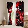 thumbnail image 3 of jejeloiu 3D Gamepad Controller Black Out Curtains,Teens Video Game Curtains Pack of 2 (42x63 Each),Red Black Bedroom Curtains For Boy Kids,Breathable Home Decor, 3 of 6