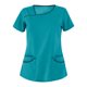 thumbnail image 2 of Pntutb - Camiseta de manga corta para mujer con cuello en V y bolsillo para trabajadores del cuidado Pntutb Pntutb-5494, 2 of 4