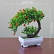 thumbnail image 3 of Billuyoard Nuevas plantas artificiales bonsái, árbol pequeño, plantas en maceta, flores falsas en maceta Decoración Rosa de la media luna rojo de la tarde, 3 of 3