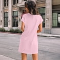 thumbnail image 6 of SUNBS Dresses for Womens Summer Spring T Shirt Dress Vacation Beach Mini Sundress Loose Clothes with Pockets, 6 of 7